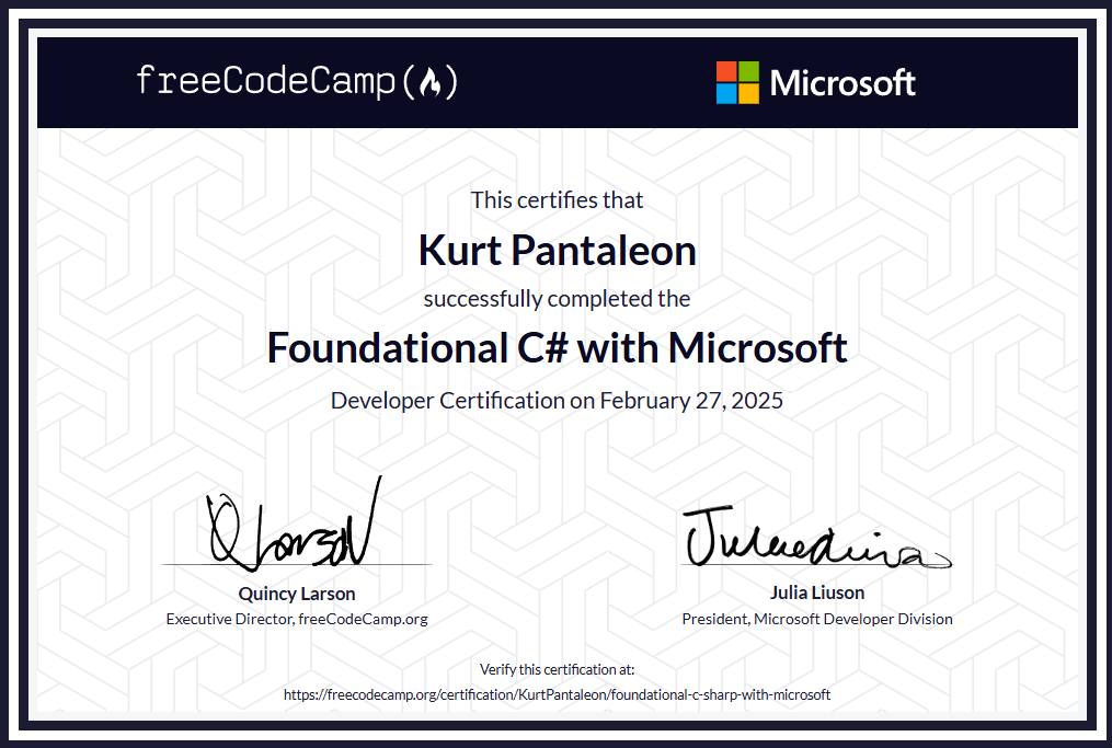 Foundational C# with Microsoft